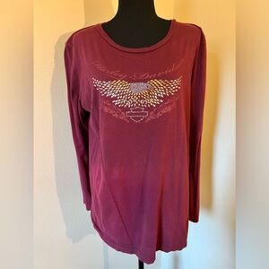 Harley Davidson Women’s Embellished Long Sleeve Top